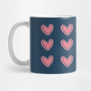 Boho hearts pattern. Mug